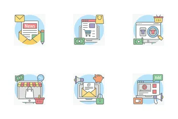 Online Shopping And Online Payments Icon Pack