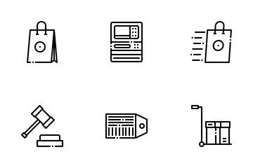 Online Shopping Outline  Icon Pack