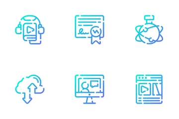 Online Study Icon Pack