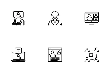 Online Video Meeting Icon Pack
