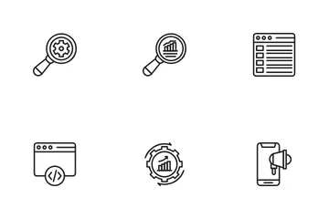 Optimización de motores de búsqueda Paquete de Iconos