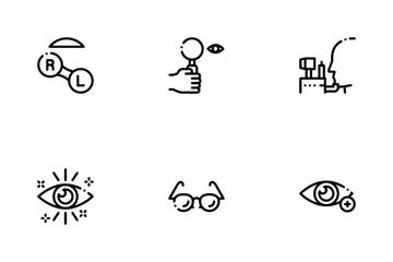Optometry Medical Aid Icon Pack
