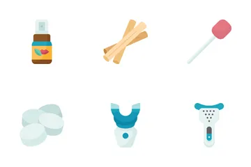 Oral Care Items Icon Pack