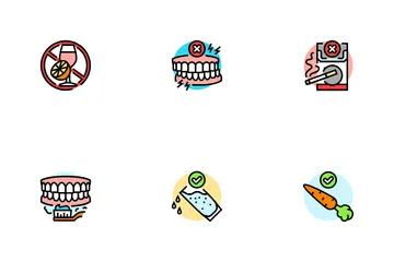 Oral Care Toothpaste Icon Pack