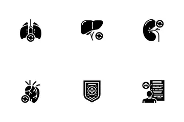 Organ Donation Medical Icon Pack