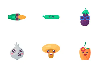 Organic Food Emoji Icon Pack