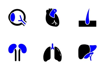 Órgano del cuerpo humano Paquete de Iconos