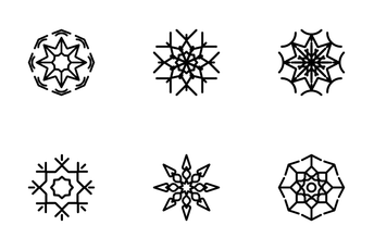 Ornamental Snowflakes Icon Pack