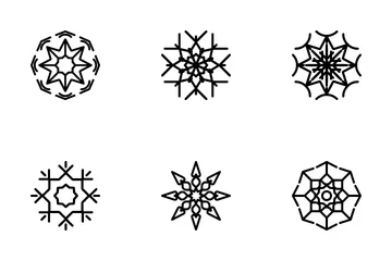 Ornamental Snowflakes Icon Pack