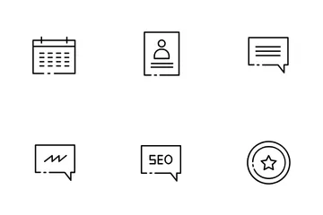 SEO e otimização da web Pacote de Ícones