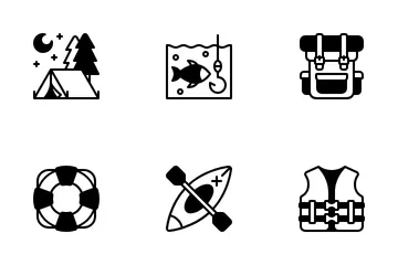 Outdoor-Aktivitäten Icon Pack