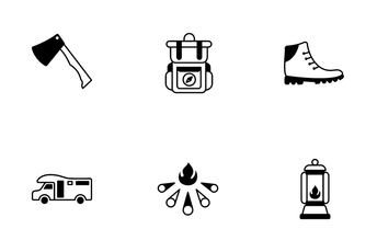 Outdoor Camping Activity Icon Pack