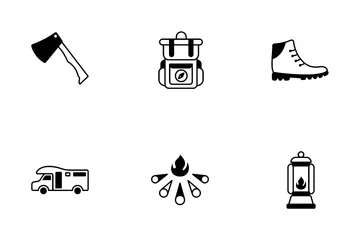 Outdoor Camping Activity Icon Pack