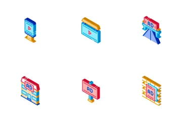 Outdoor Media Advertising Promo Icon Pack
