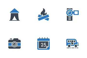 Outdoor Travel And Camping Icon Pack