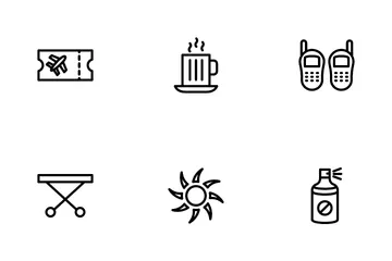 Outdoor Travel And Camping Icon Pack