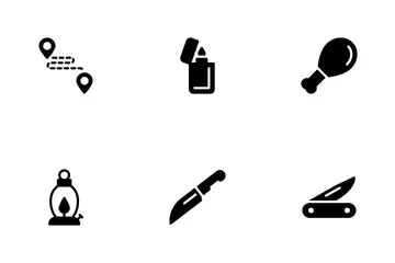 Outdoor Travel And Camping Icon Pack