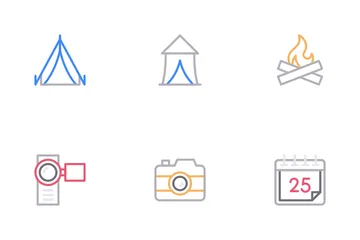 Outdoor Travel And Champing Icon Pack