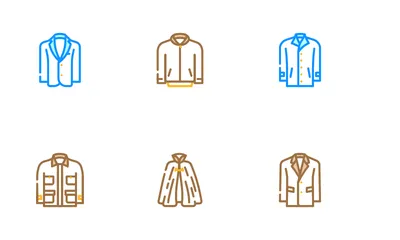 Outerwear Male Clothes Icon Pack