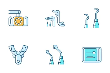 Outils et matériaux de dentisterie Pack d'Icônes