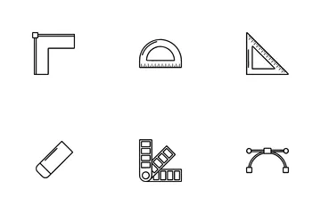 Outline Graphic Design Icon Pack