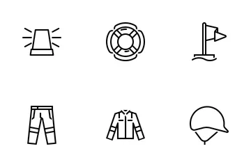 Outline Safety Item Icon Pack