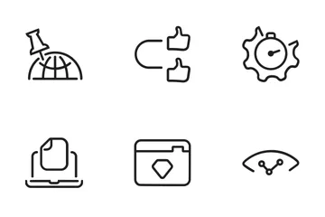 Outline : SEO And Web Development (Set 1) Icon Pack