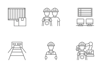 Travailleurs d'usine Pack d'Icônes