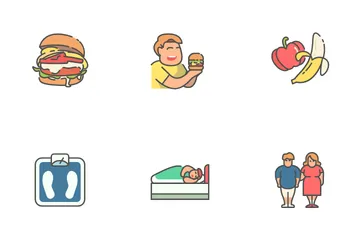 Overweight And Obesity Icon Pack
