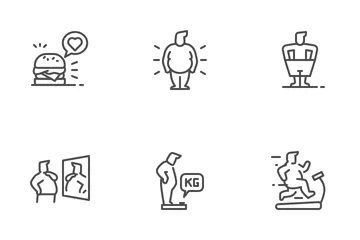 Overweight And Obesity Icon Pack