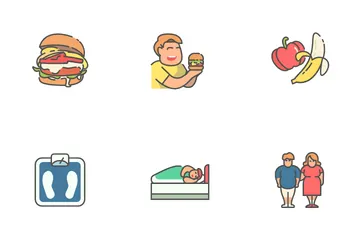 Overweight And Obesity Icon Pack