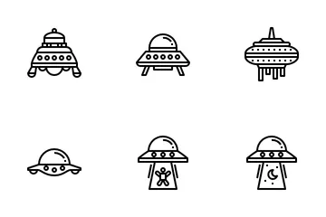 OVNI e alienígena Pacote de Ícones