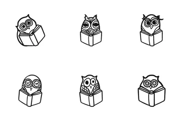 Owl Reading Vol2 Icon Pack