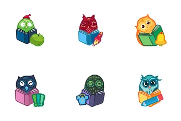 Owl Reading Vol3 Icon Pack
