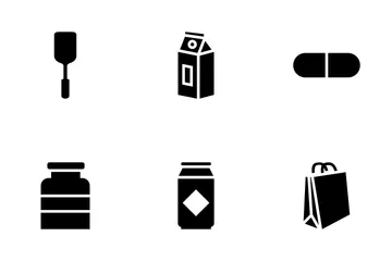 Packaging Disposable Tableware Icon Pack