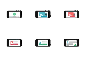 Pacote de ícones de modelos da Web para smartphones Pacote de Ícones