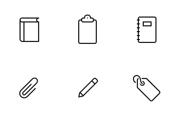 Pacote de ícones de papelaria Pacote de Ícones