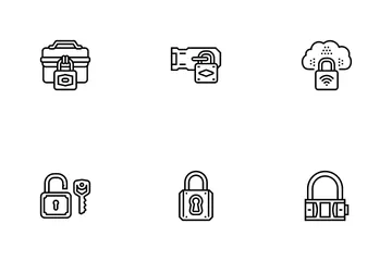 Padlock Lock Safe Password Key Icon Pack