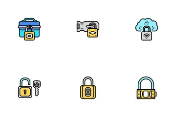 Padlock Lock Safe Password Key Icon Pack