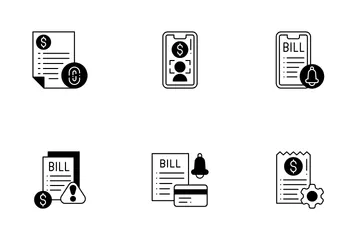 Pagamento de contas Pacote de Ícones