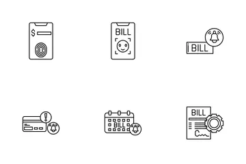 Pagamento de contas Pacote de Ícones