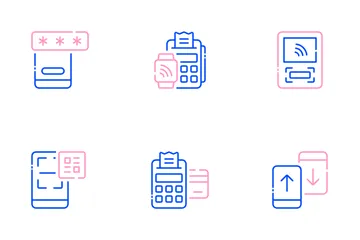 Pagamento sem contato Pacote de Ícones