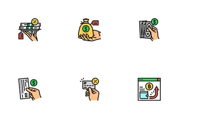 Pago Banco Dinero Finanzas Tarjeta Icon Pack