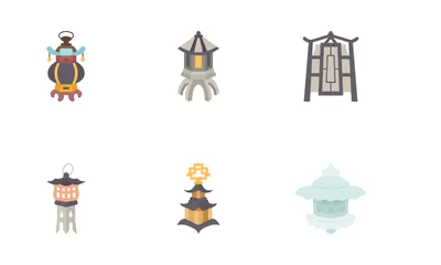 Pagoda Lanterns Icon Pack