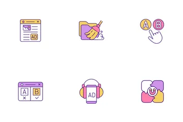 Paid Advertisement On Web Sources Icon Pack