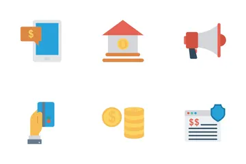 Paiement et banque en ligne Flat Vol 1 Pack d'Icônes