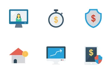 Paiement et banque en ligne Flat Vol 1 Pack d'Icônes