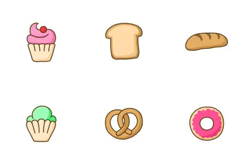 Pain et gâteau Pack d'Icônes