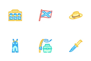 País Redneck del Sur Paquete de Iconos