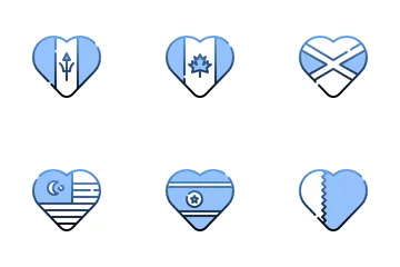 País del corazón Paquete de Iconos